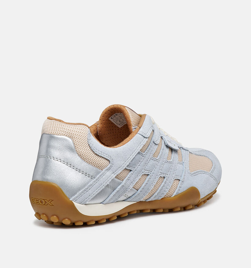 Geox Snake Original Baskets casual en Bleu clair pour femmes (368189) - pour semelles orthop&eacute;diques