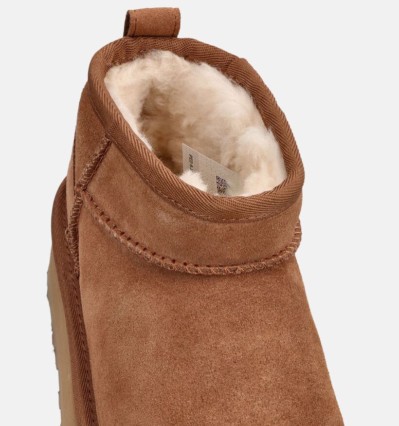 UGG Classic Ultra Mini Platform Bottes d'hiver en Cognac pour filles (378003)