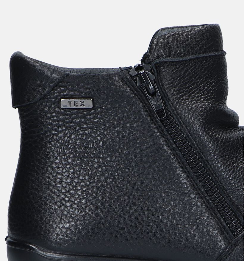 G-Comfort Bottines plates en Noir pour femmes (331734) - pour semelles orthopédiques