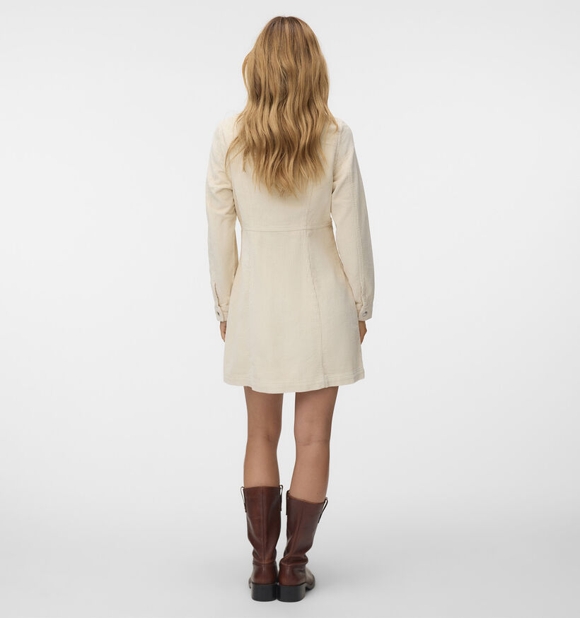 Vero Moda Daisy Corduroy Robe en Ecru pour femmes (377570)
