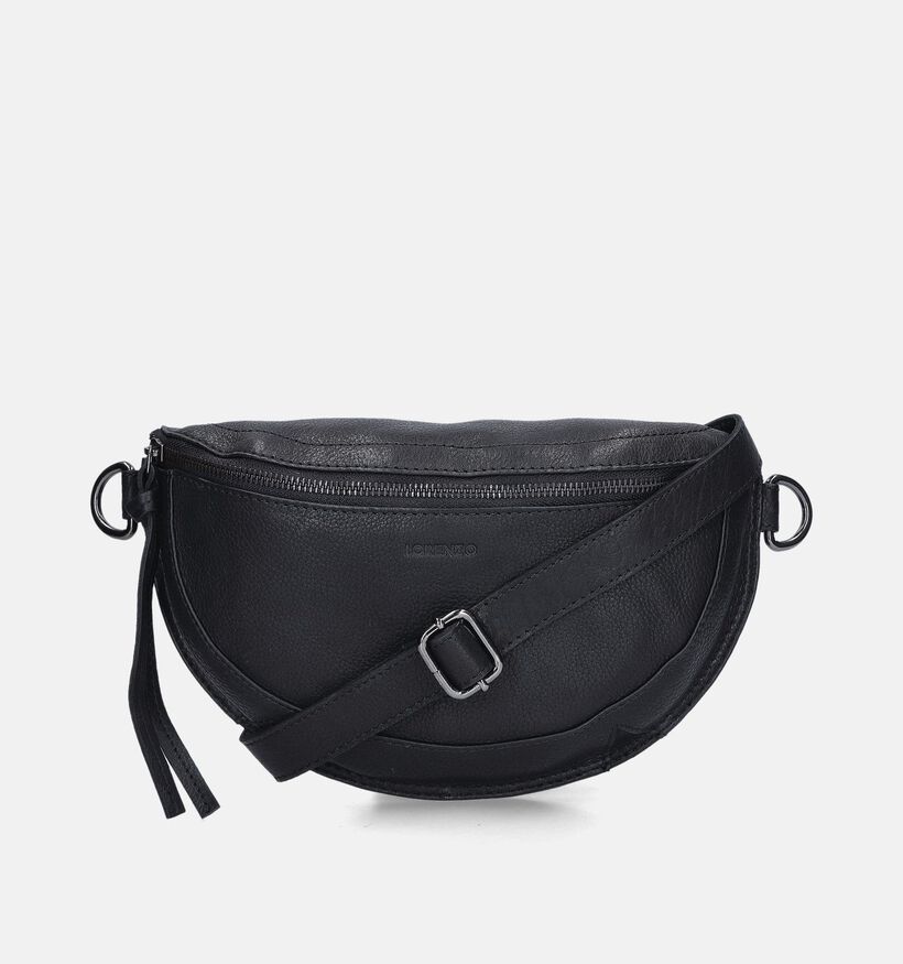 Euro-Leather Zwarte Crossbody tas voor dames (353542)