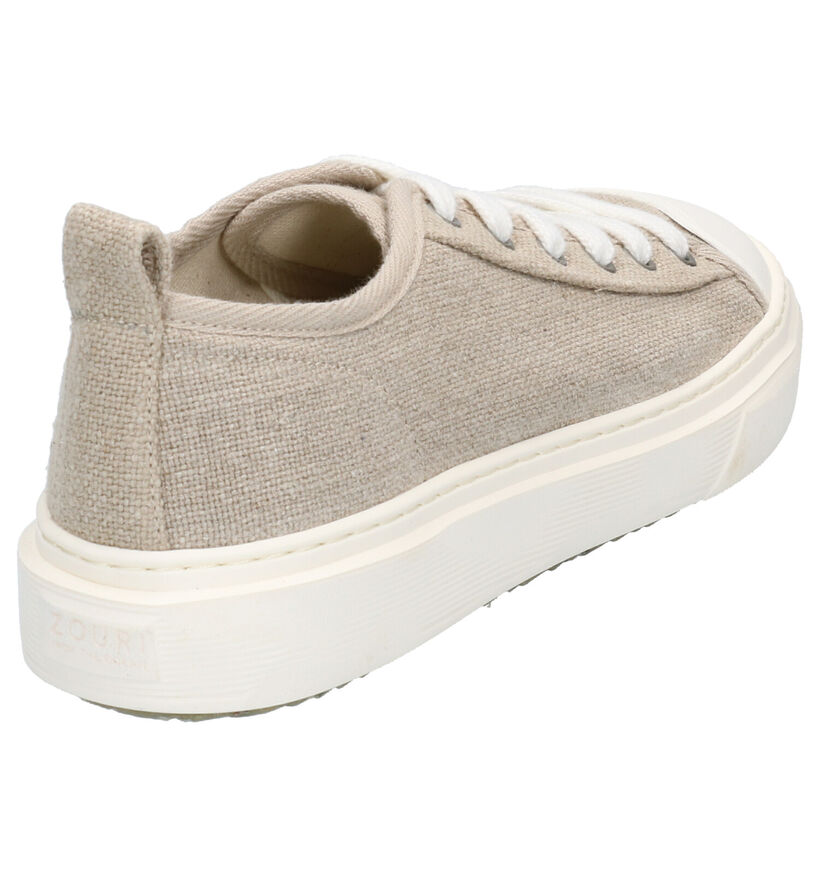 ZOURI Mahi Mahi Taupe Sneakers in stof (275068)