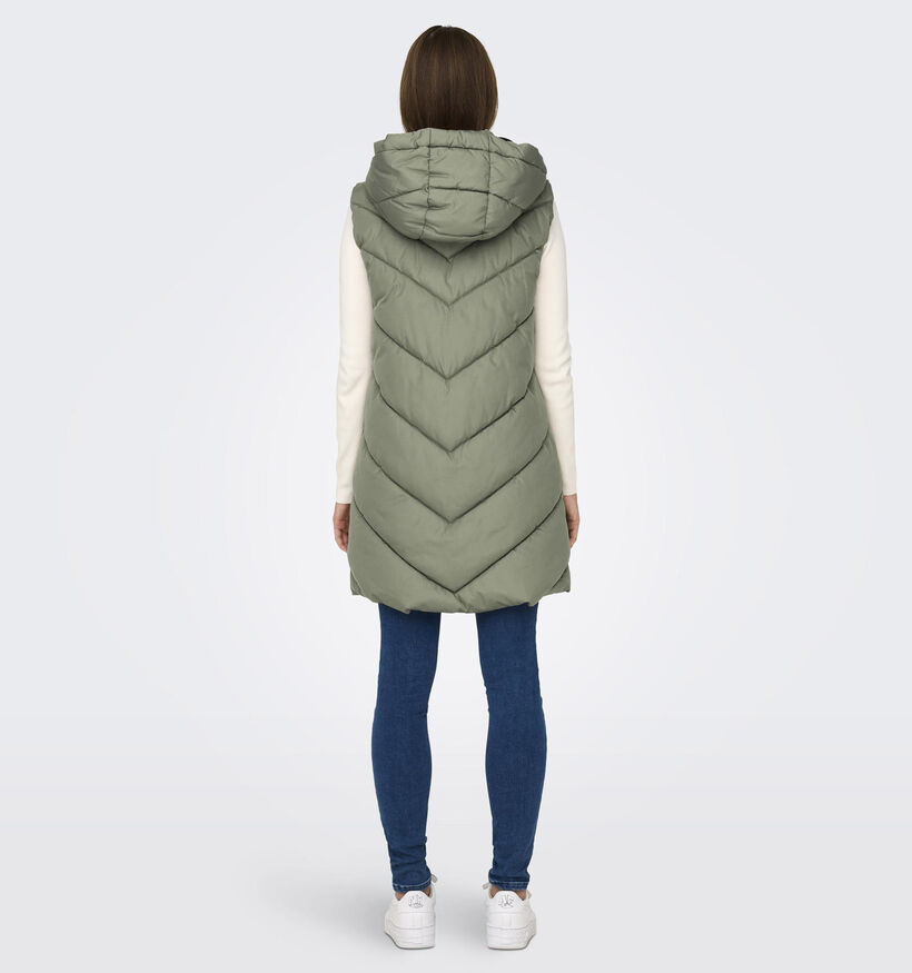 JDY Skylar Doudoune longue sans manches en Noir pour femmes (344167)