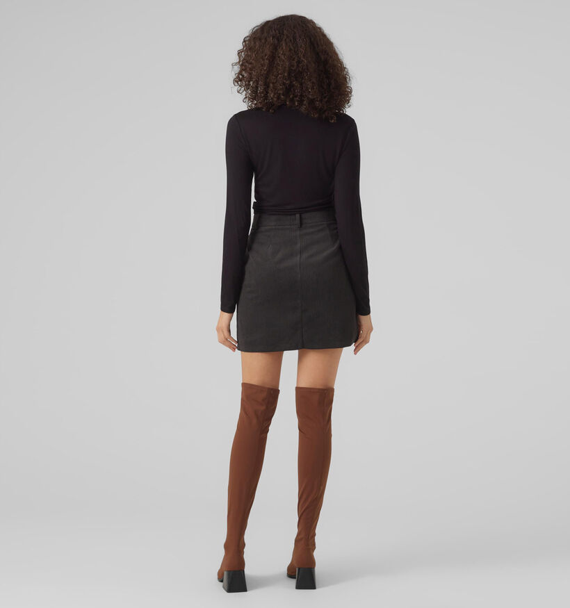 Vero Moda Alberte Zwart T-shirt met rolkraag voor dames (330916)