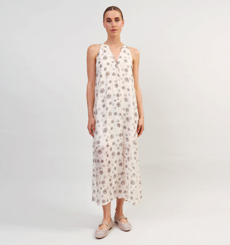 Robe longue beige