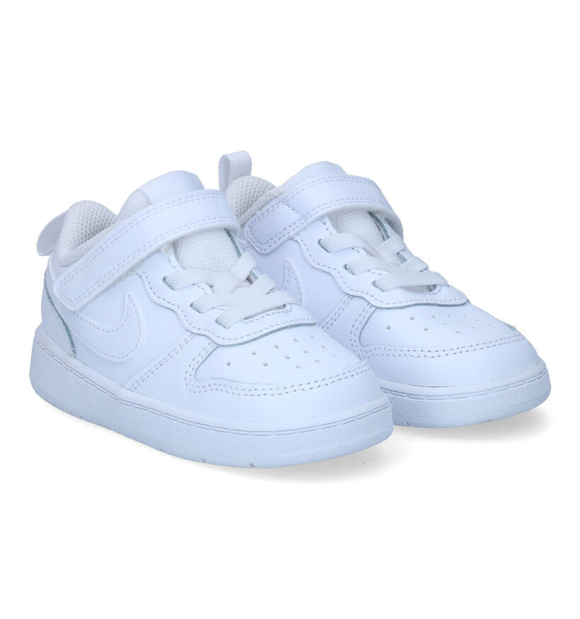 Nike Court Borough Witte Sneakers voor jongens, meisjes (322316)