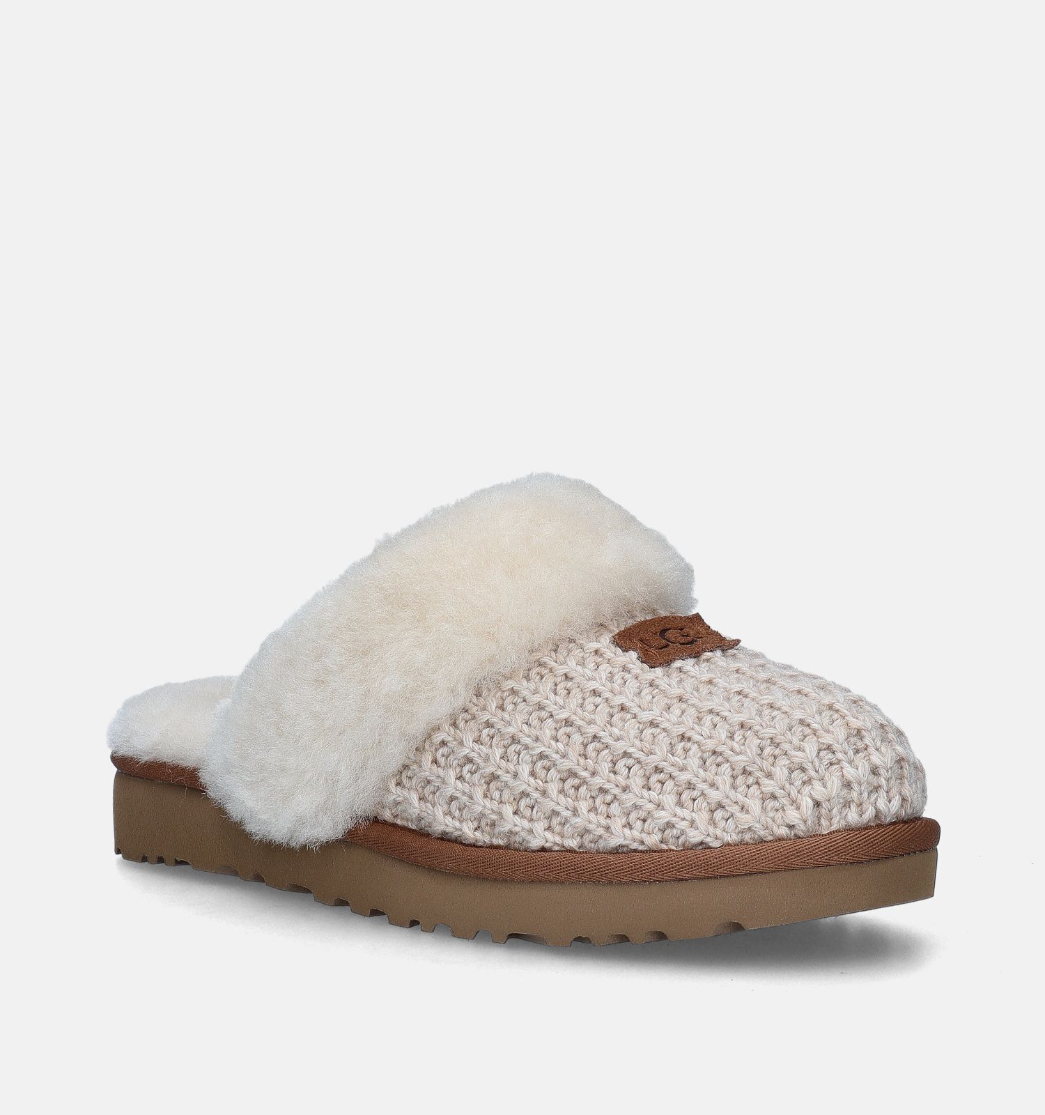 UGG Cozy Ecru Wollen Pantoffels Dames Pantoffels Online op TORFS.BE