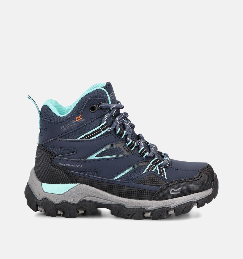 Regatta HolcombeIII Bt Jnr Chaussures de randonn&eacute;e en Bleu pour gar&ccedil;ons (361303) - pour semelles orthop&eacute;diques