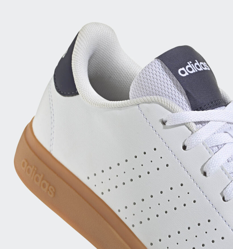 adidas Advantage Base 2.0 Baskets en Blanc pour filles, garçons (350290) - pour semelles orthopédiques