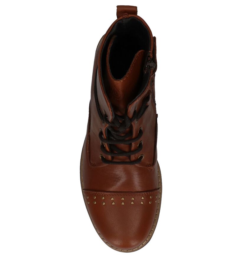 Cognac Stoere Boots Hampton Bays in leer (224115)