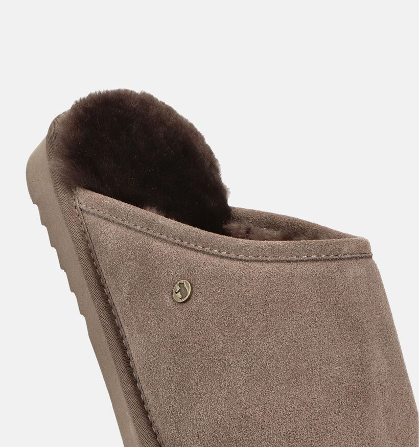 Warmbat Classic Pantoufles ouvertes en Taupe pour hommes (379289)