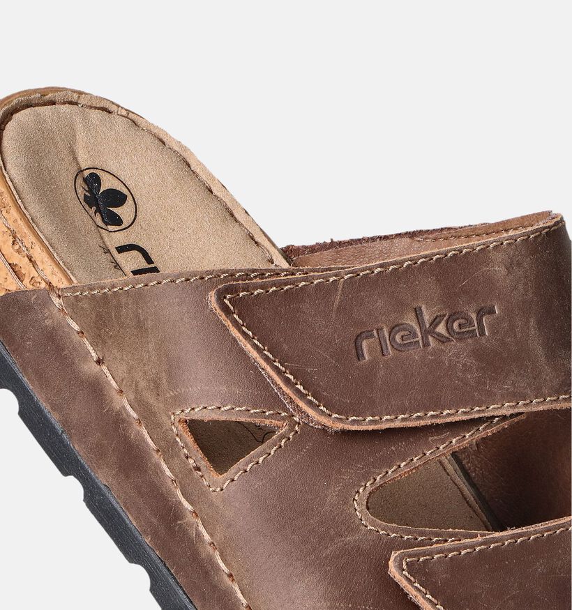 Rieker Nu-pieds casual en Cognac pour hommes (354825)