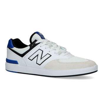 New Balance 574 Low Baskets White/Royal