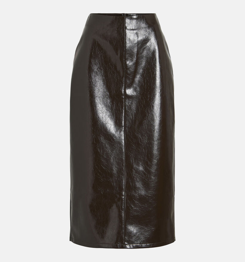Vila Shinny Coated Donkerbruine Midi-Rok voor dames (382031)