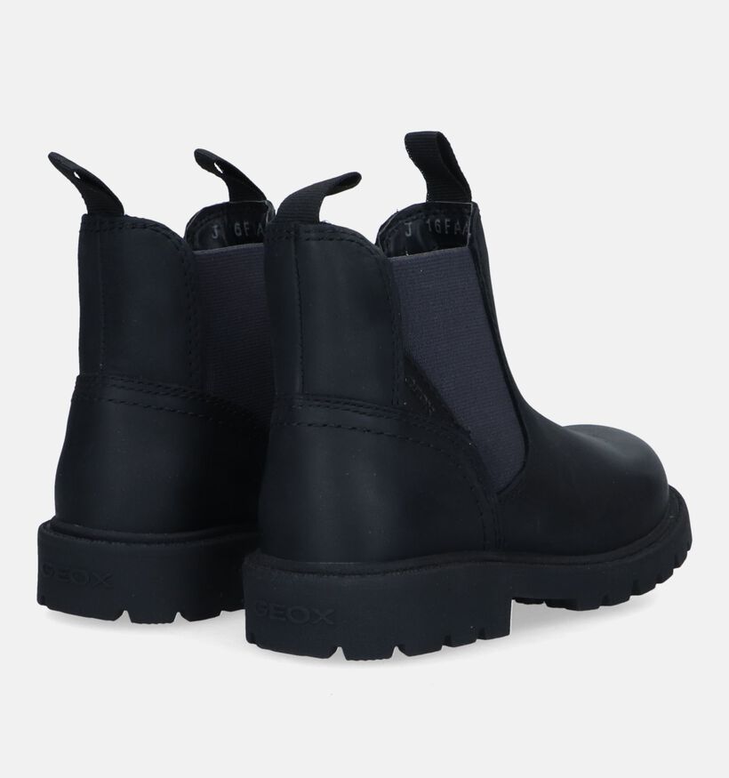 Geox Shaylax Zwarte Chelsea Boots voor jongens (330068) - geschikt voor steunzolen