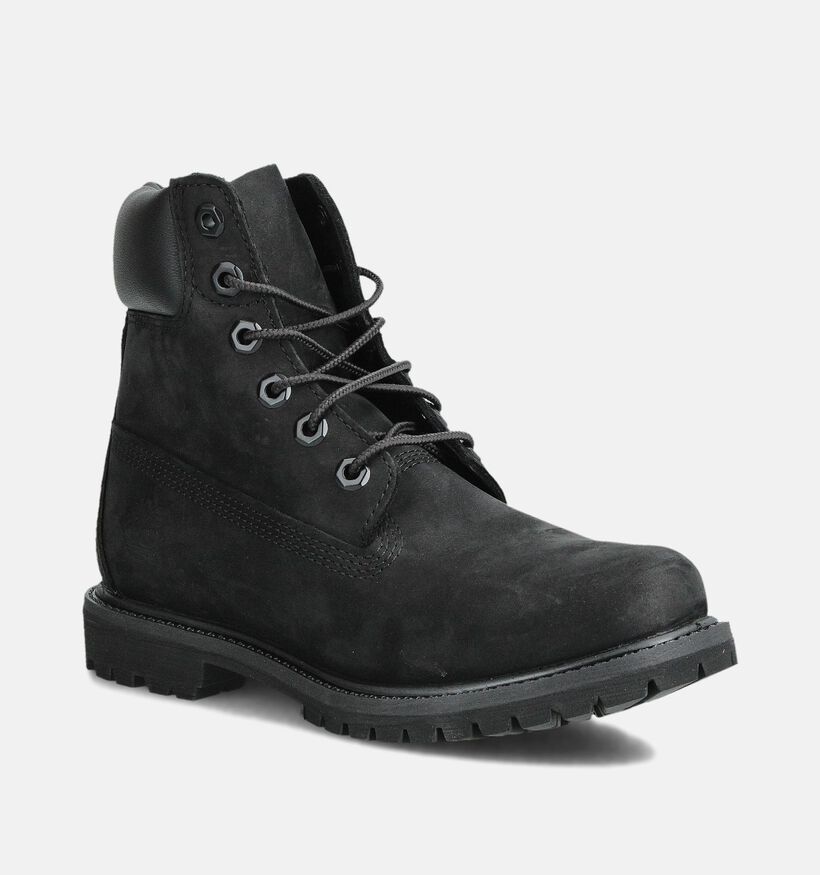 Timberland Premium 6 Inch Boots à lacets en Noir pour femmes (360174) - pour semelles orthopédiques