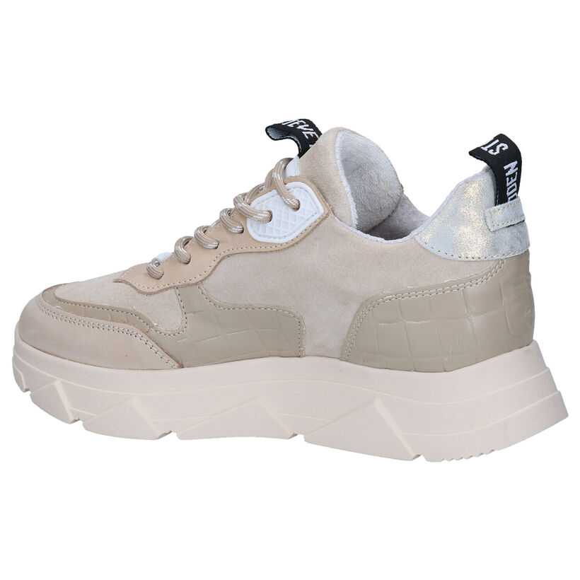 Steve Madden Pitty Beige Sneakers in leer (300596)