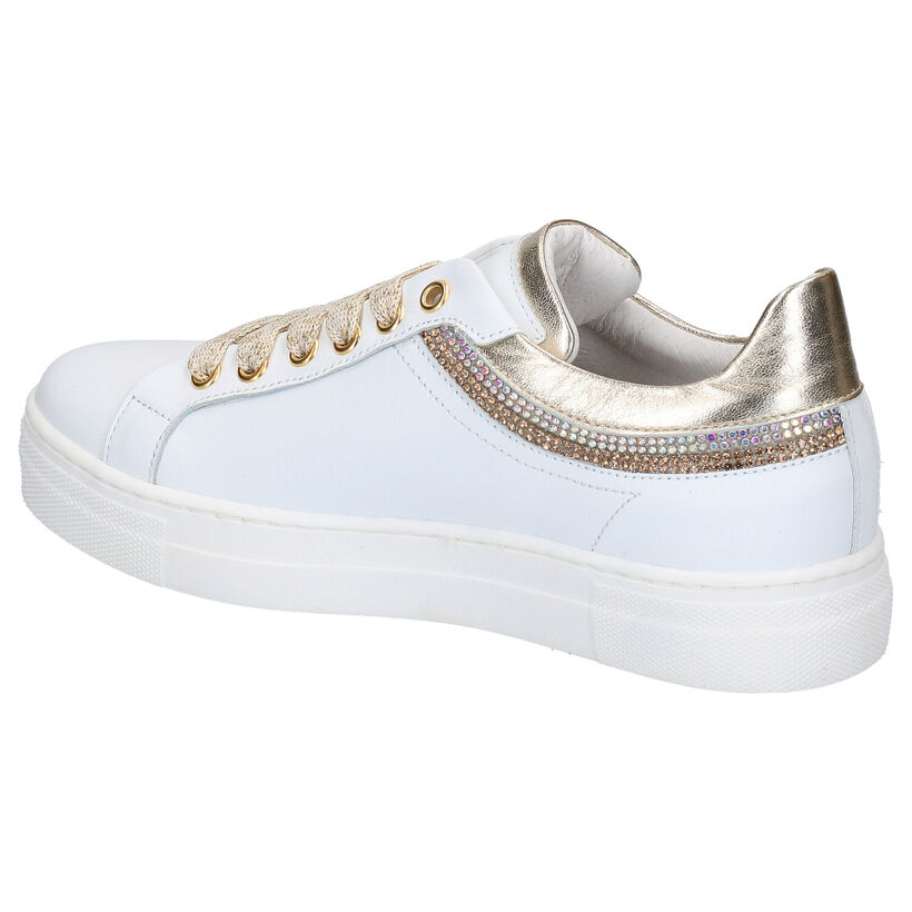 Witte Lage Sneakers Hoops Hop in leer (266798)