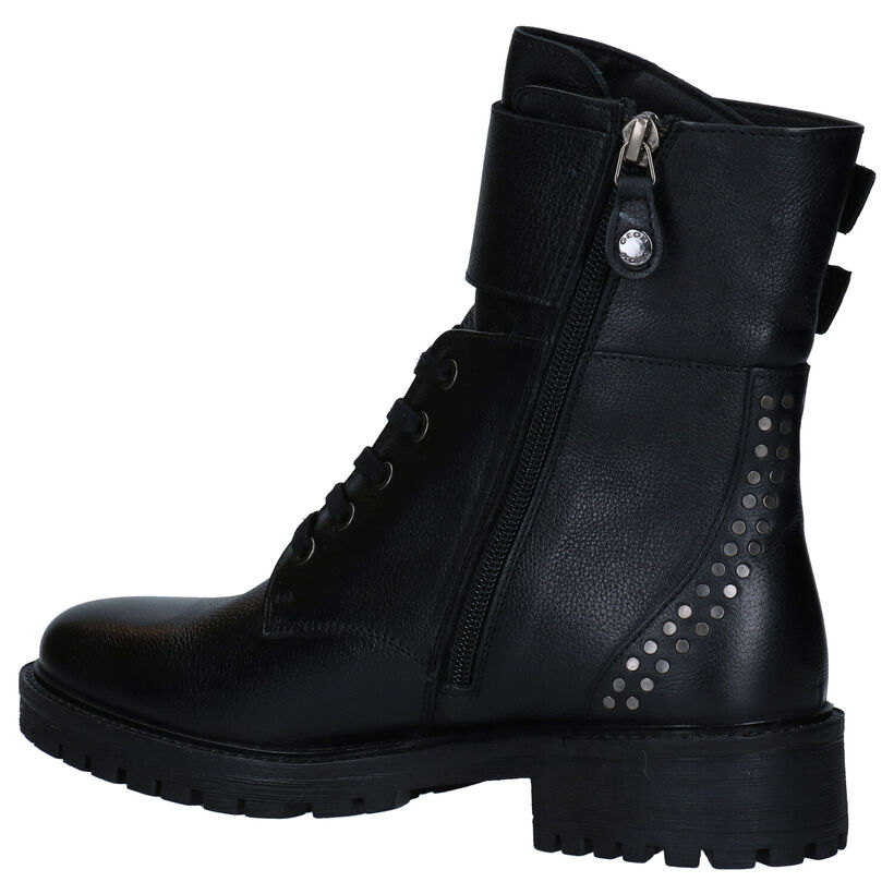 Geox Hoara Zwarte Boots in leer (278870)