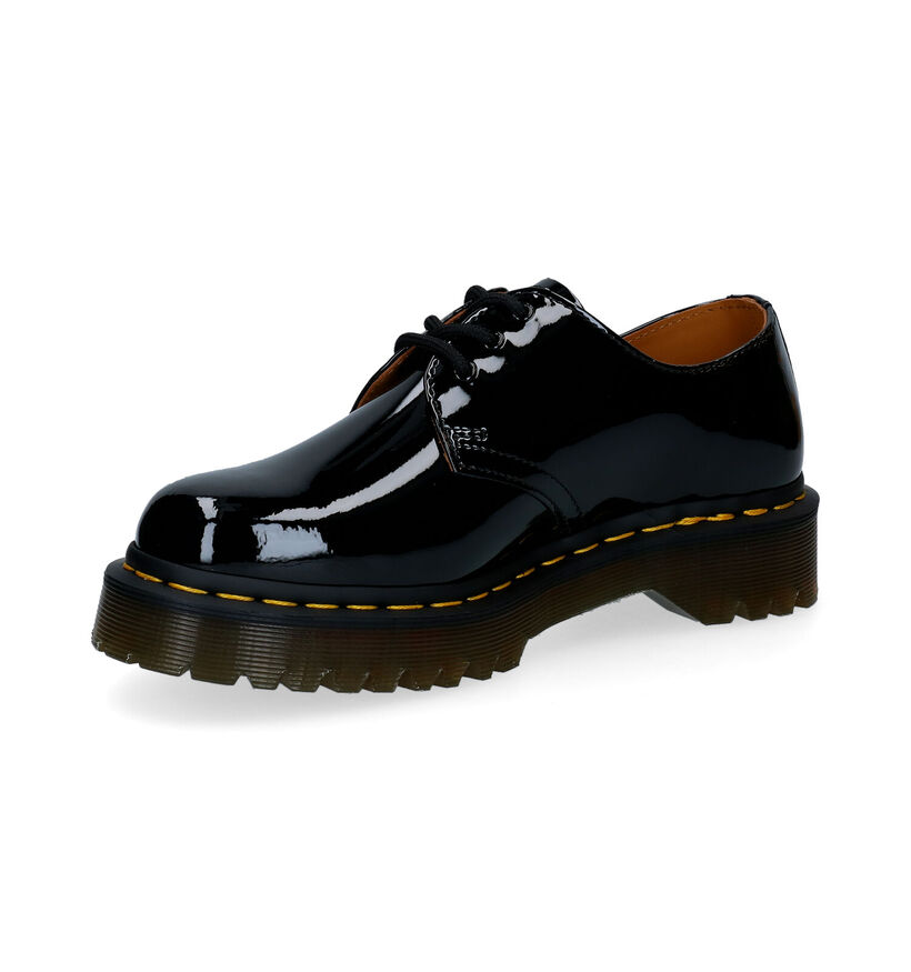 Dr. Martens Bex Zwarte Veterschoenen in lak (294432)