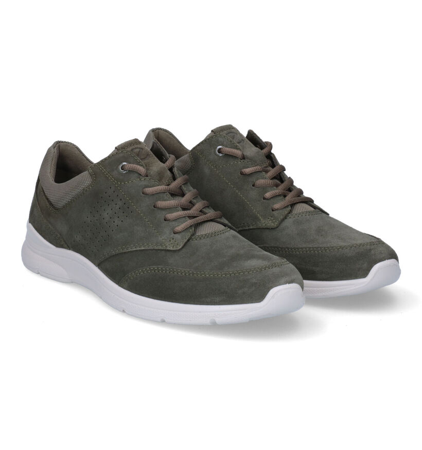 ECCO Irving Kaki Veterschoenen in nubuck (306672)