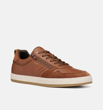 Geox Respira Low Sneakers Cognac/Blauw
