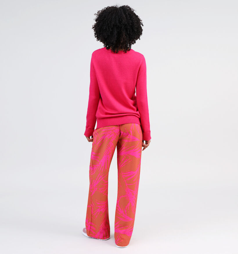 Vila Ril Pull en tricot en Fuchsia pour femmes (328851)