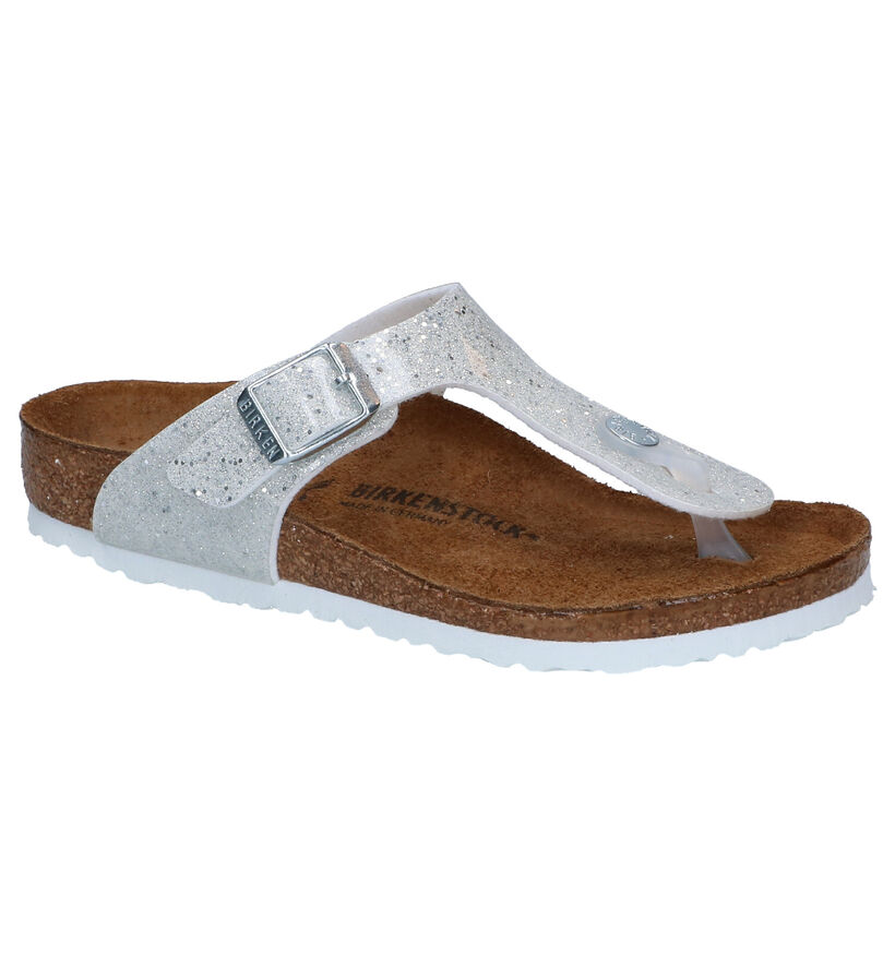 Birkenstock Gizeh Witte Slippers voor meisjes (352248)
