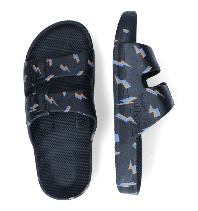 Freedom Moses Bolt Zwarte Slippers voor jongens (307543)