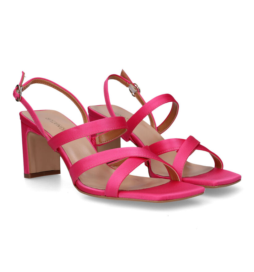 Signatur Sandales à talons en Rose fuchsia pour femmes (324212)