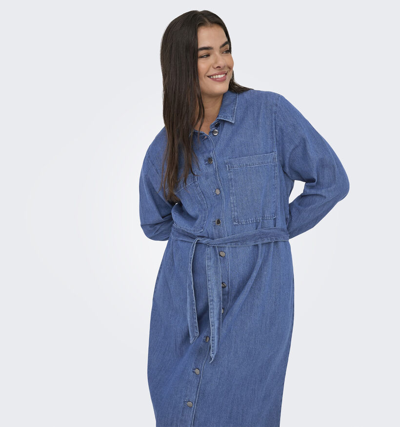 ONLY Carmakoma Blauwe Jeans Hemdjurk voor dames (371844)