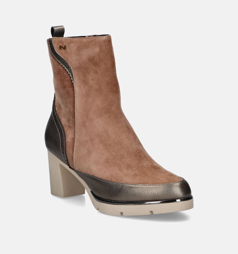 Nathan-Baume Cognac Enkellaarzen voor dames (348344) - geschikt voor steunzolen