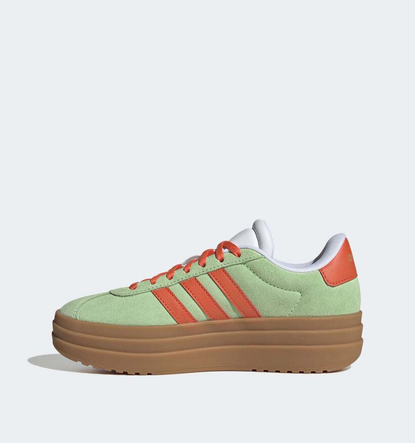 adidas VL Court Bold Groene/Oranje Sneakers voor jongens, meisjes (366062) - geschikt voor steunzolen