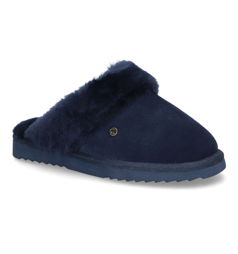 Warmbat Flurry Cognac Wollen Pantoffels voor dames (329908)