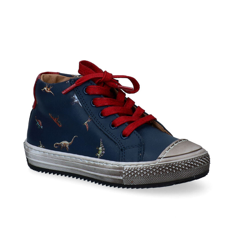 STONES and BONES Vome Bottines en Bleu en cuir (295168)