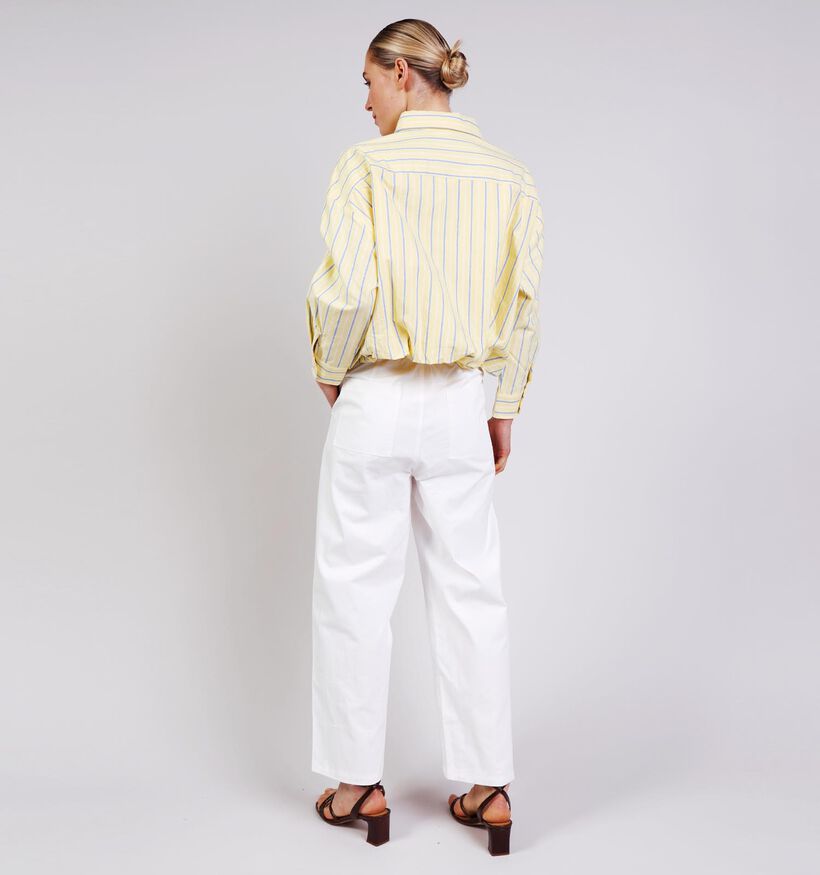 Ador&eacute; Penelope Lichtgeel Hemd Gestreept voor dames (376743)