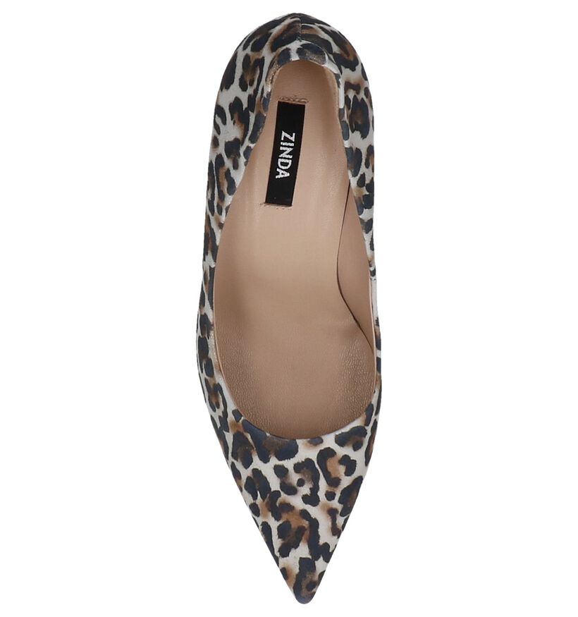 High Heel Pumps met Luipaardprint Zinda in daim (249687)