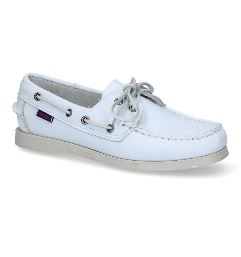 Sebabo Dockside Chaussures bateau en Blanc pour femmes (303747)