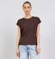 comma T-shirt en Marron fonc&eacute; pour femmes (373142)