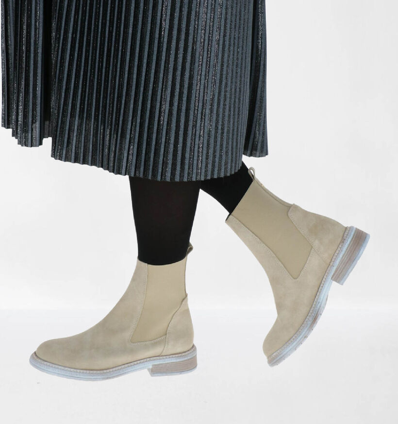 Tango Chelsea Boots en Beige en daim (293967)