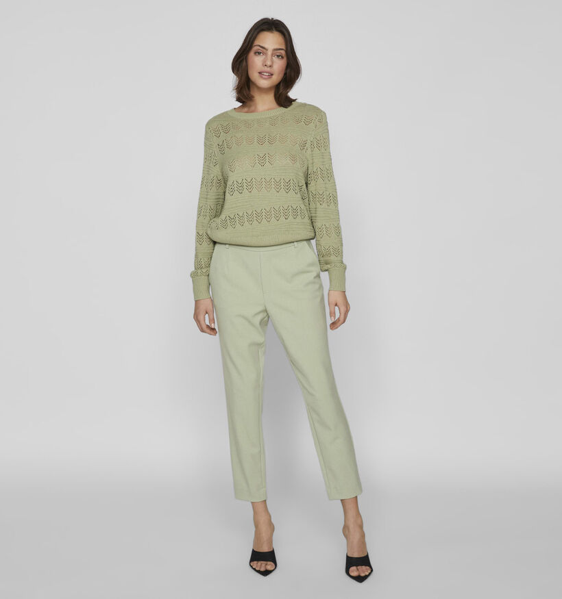 Vila Varone HW Slim Groene Broek voor dames (335459)