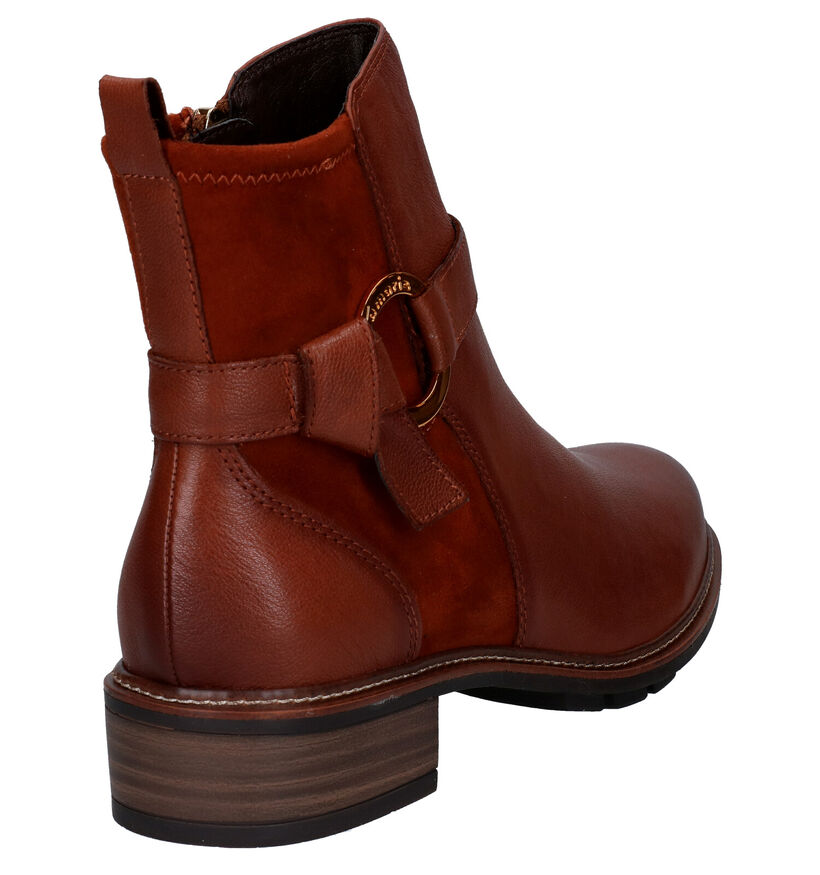 Tamaris Touch it Cognac Enkellaarzen in stof (297021)