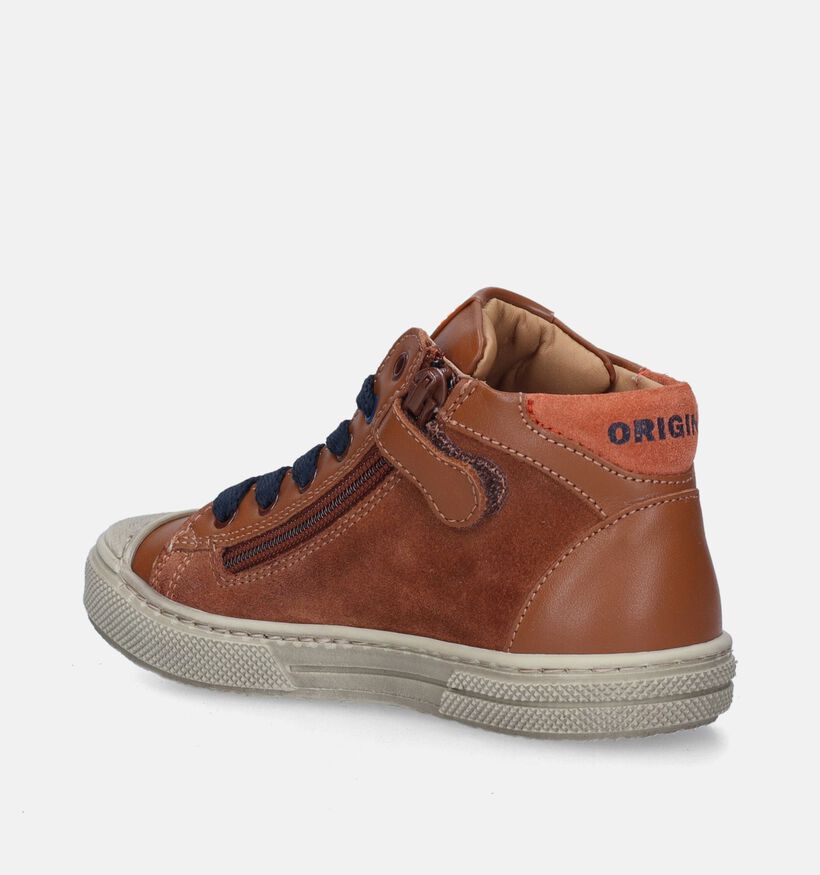 STONES and BONES Raspo Bottines en Cognac pour garçons (345748) - pour semelles orthopédiques