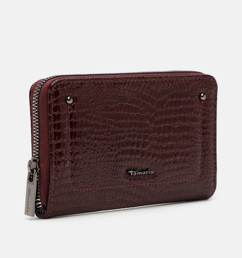 Tamaris Marina Snake Porte-monnaie zipp&eacute; en Bordeaux pour femmes (378796)