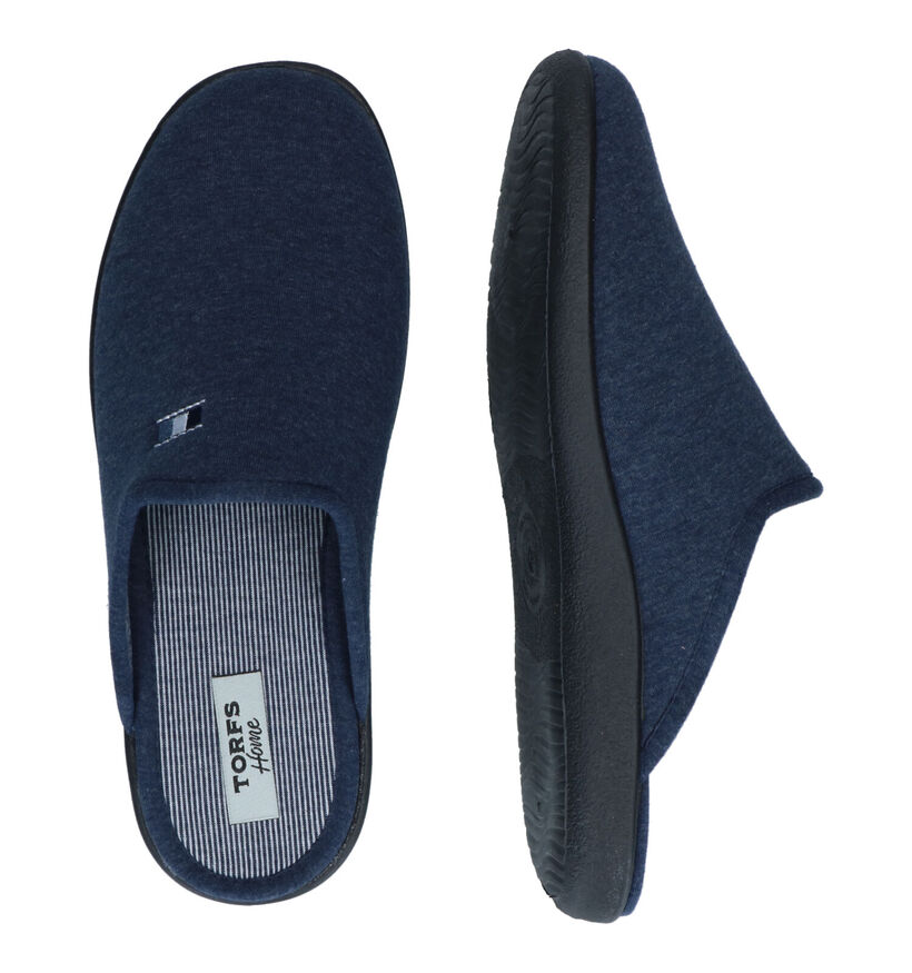 Torfs Home Pantoufles ouvertes en Bleu foncé pour hommes (326083)