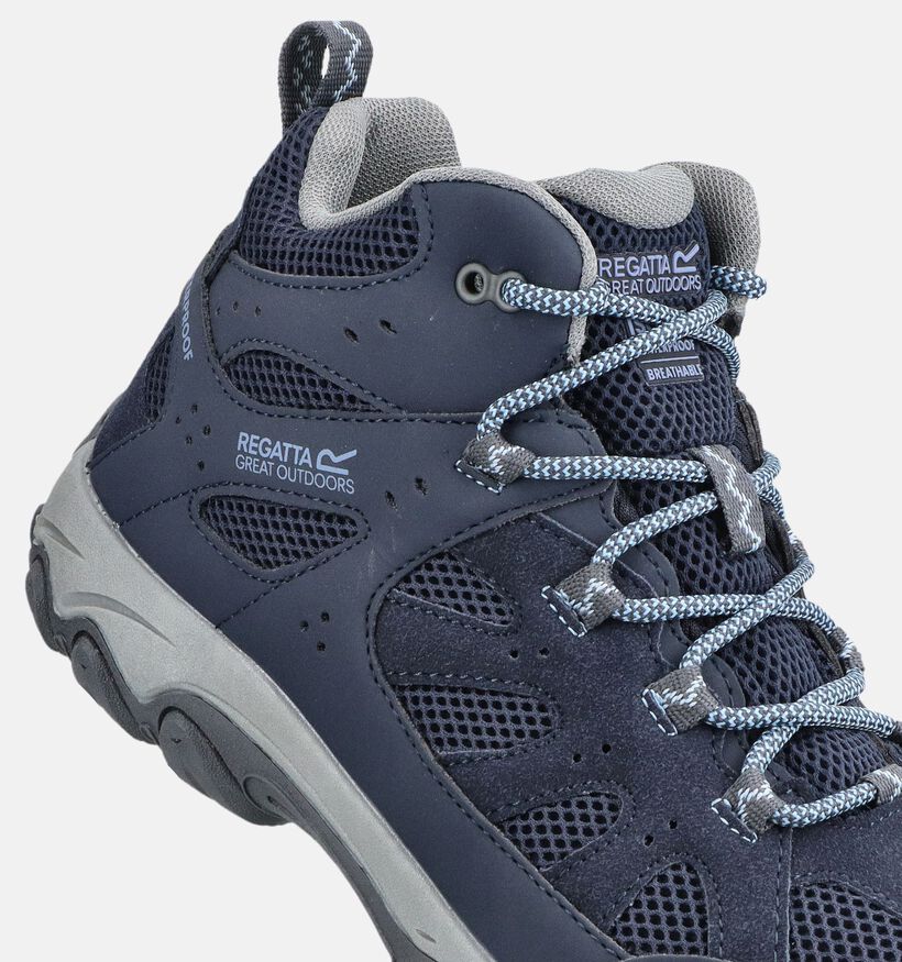 Regatta Womens Edgepoint IV Mid Chaussures de randonn&eacute;e en Bleu fonc&eacute; pour femmes (378569) - pour semelles orthop&eacute;diques
