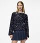 Pieces Kam Zwarte Blouse met pailletten voor dames (348362)