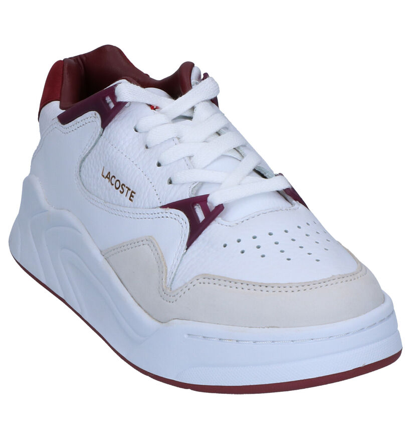 Lacoste Court Slam Witte Sneakers in leer (253448)