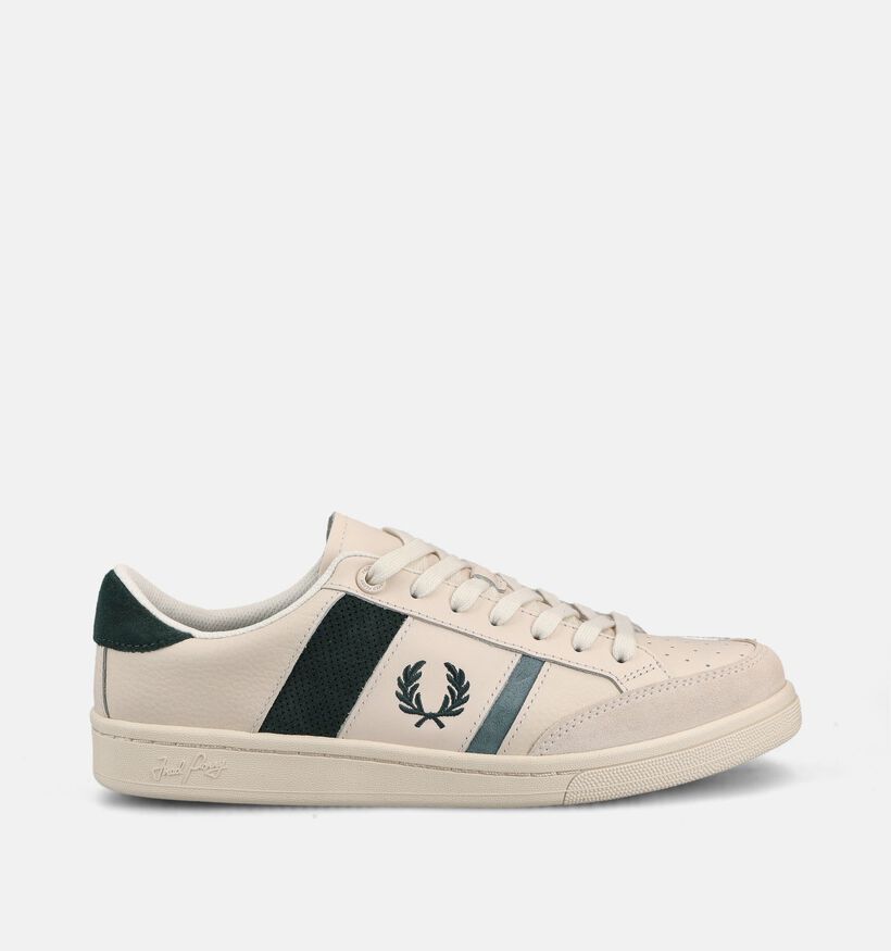 Fred Perry Ecru Veterschoenen voor heren (368923) - geschikt voor steunzolen