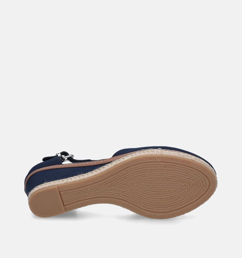 Tommy Hilfiger Basic Closed Toe Mid Wedge Sandales en Bleu pour femmes (336399)